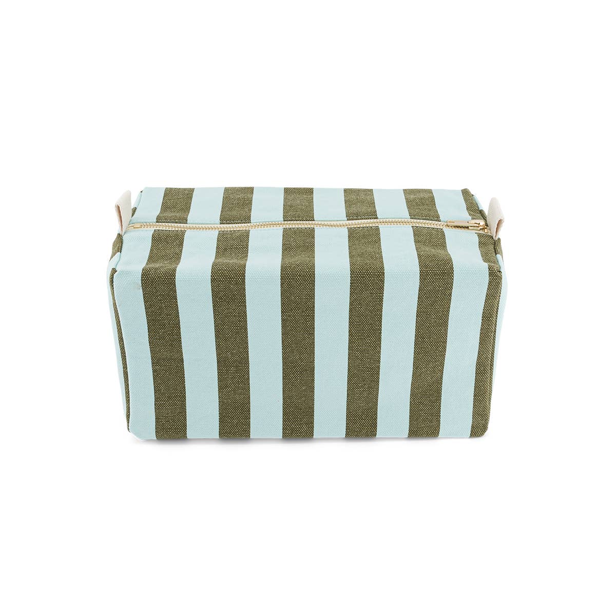 VIC TOILETRY BAG STRIPES AQUA / OLIVE: AQUA / OLIVE / STRIPES / L13*W26*H12
