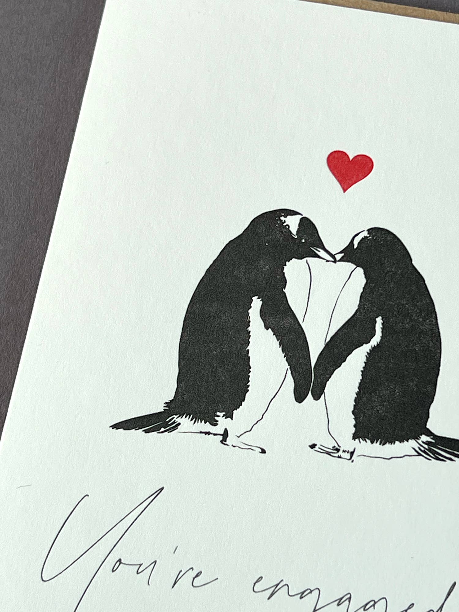 Engaged Penguins Card