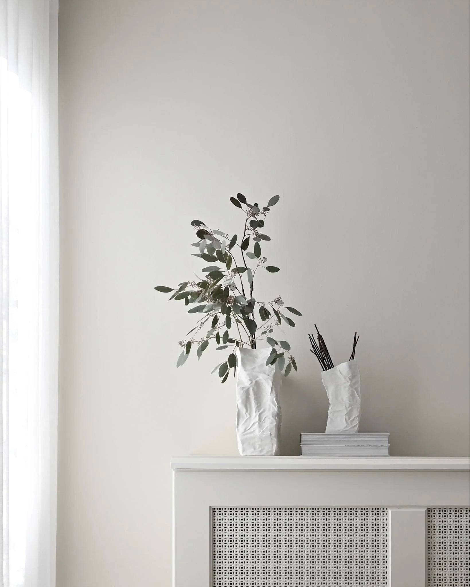 Kami Vase Medio Bone White