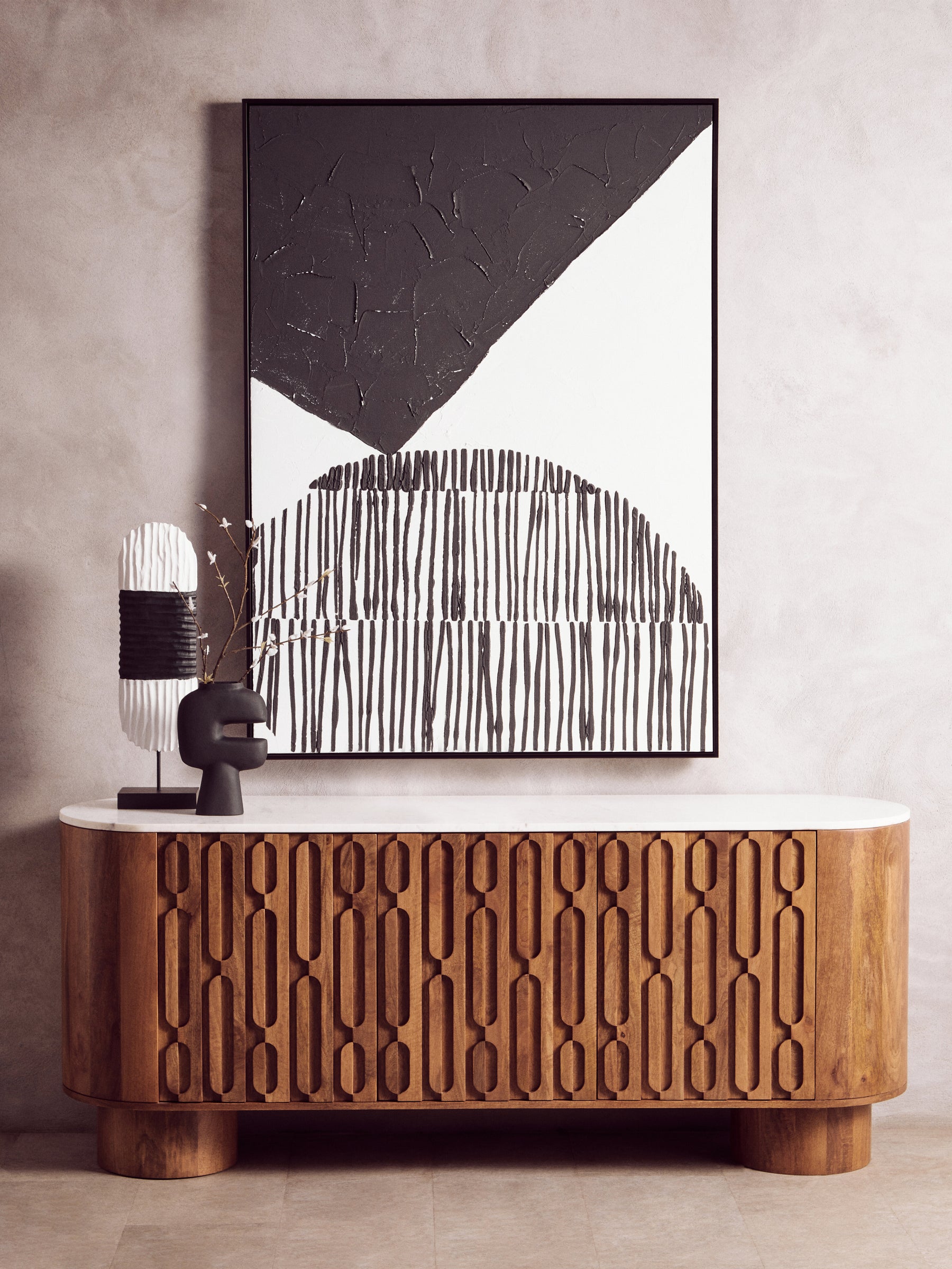 Hapax Abstract Small Black Vase