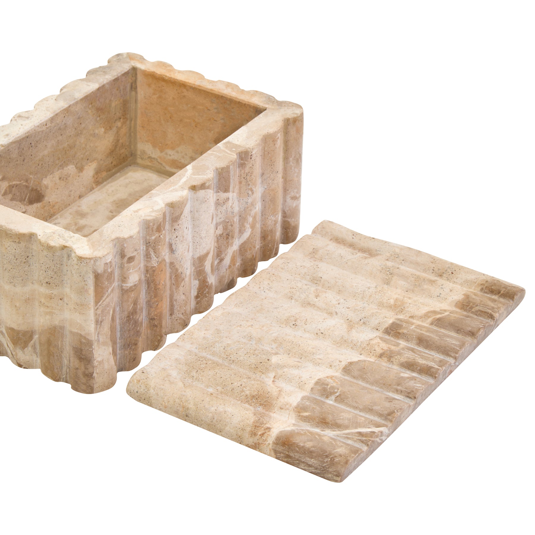 Santino Rectangular Chocolate Marble Box