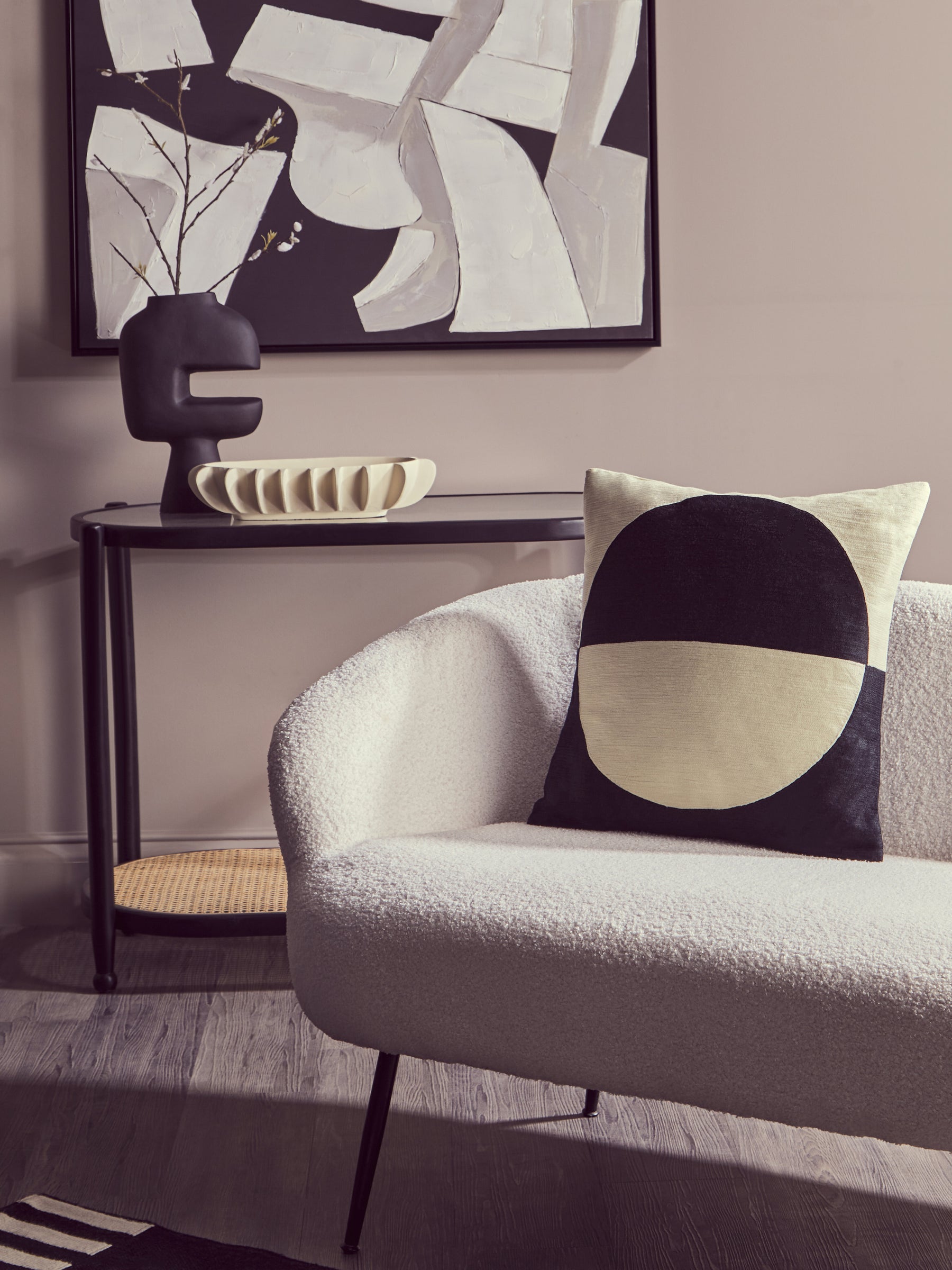 Hapax Abstract Large Black Vase