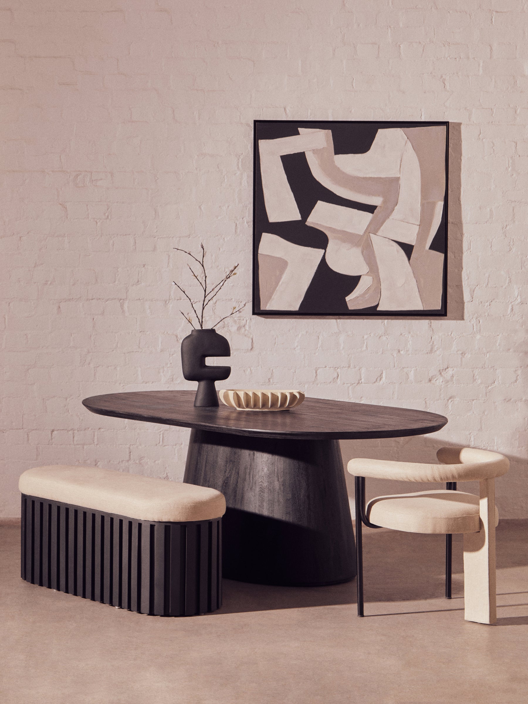 Hapax Abstract Small Black Vase