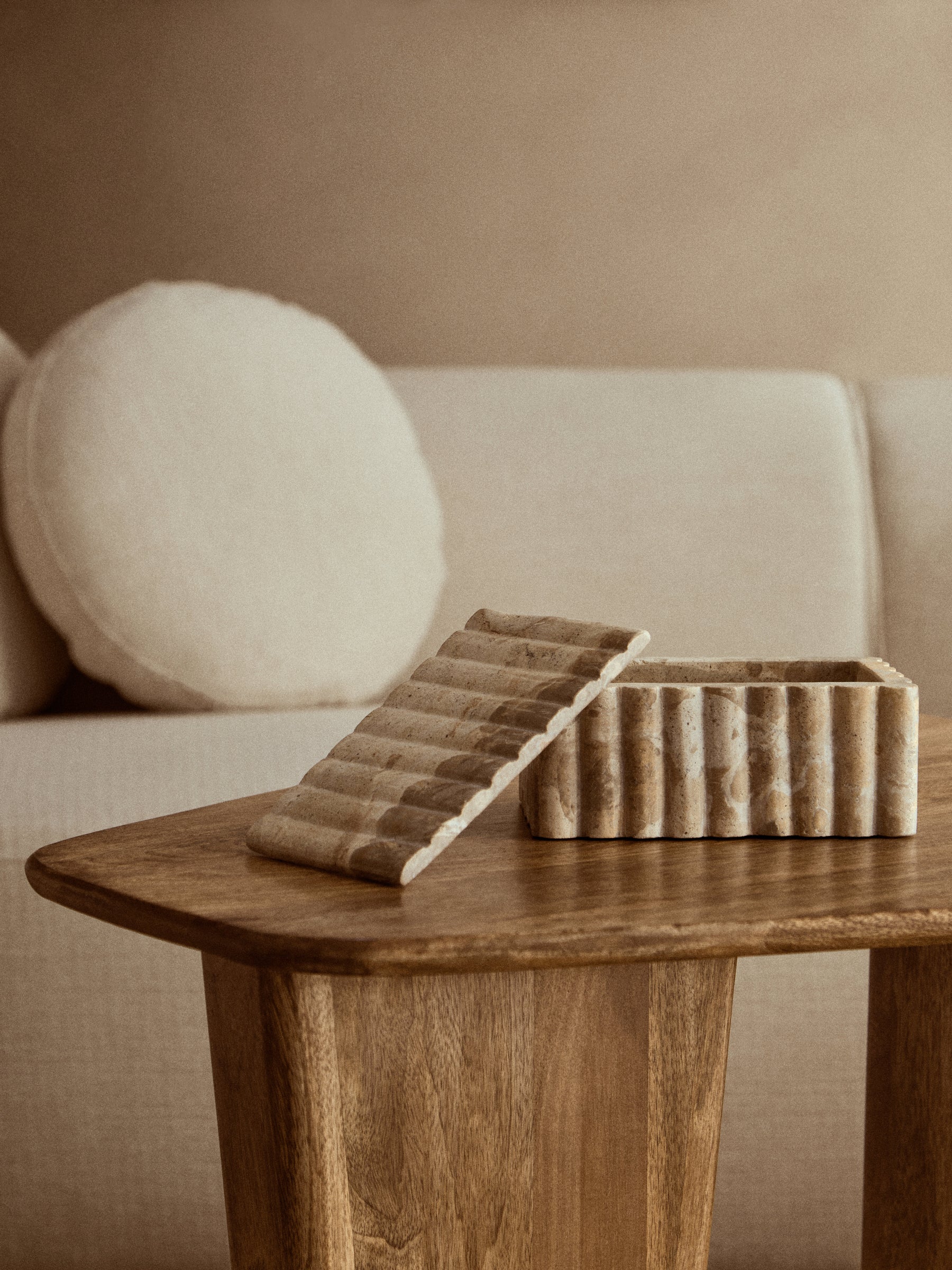 Santino Rectangular Chocolate Marble Box