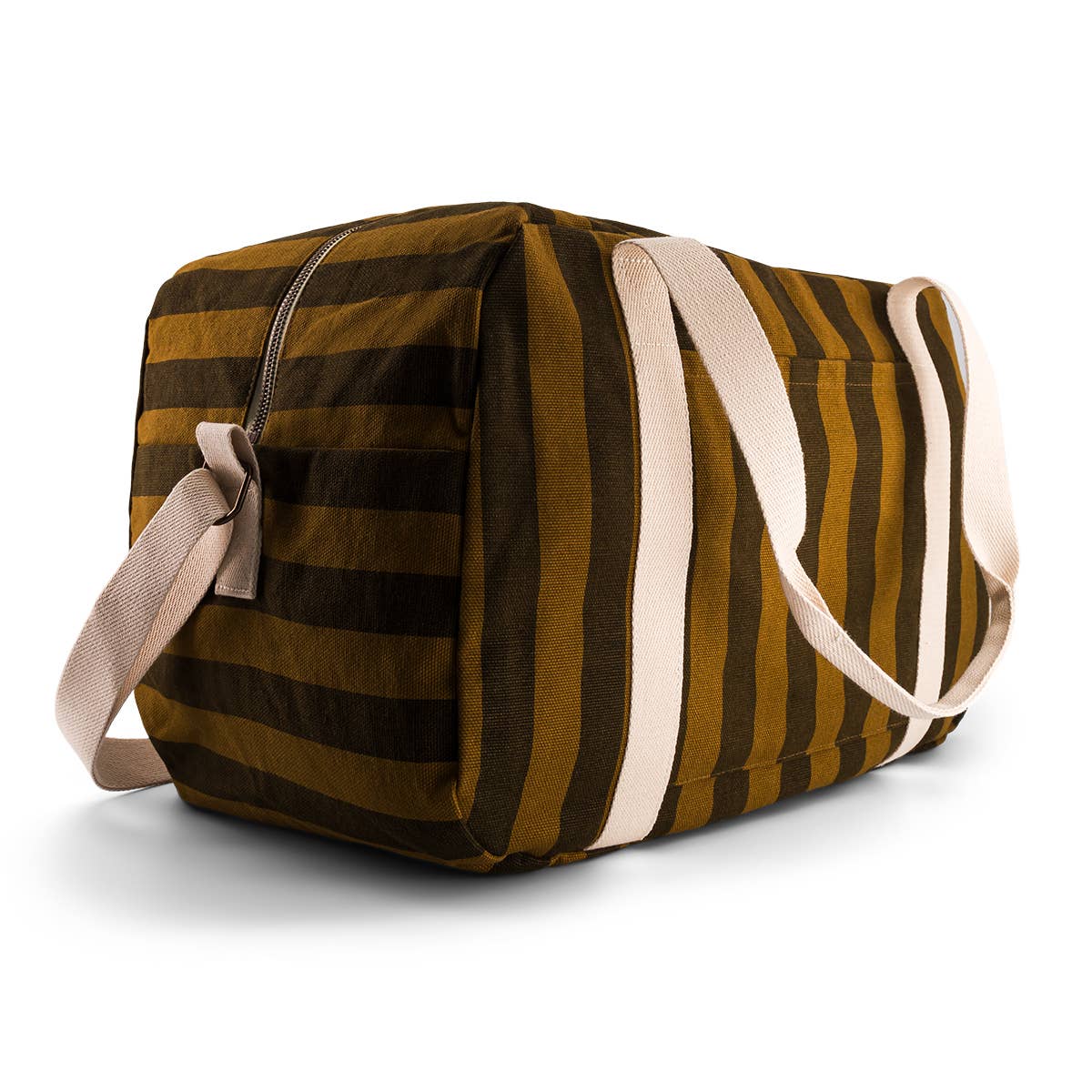 RAPHAEL DIAPER BAG - WEEKEND BAG STRIPES CUMIN: CUMIN AND BLACK / Stripe