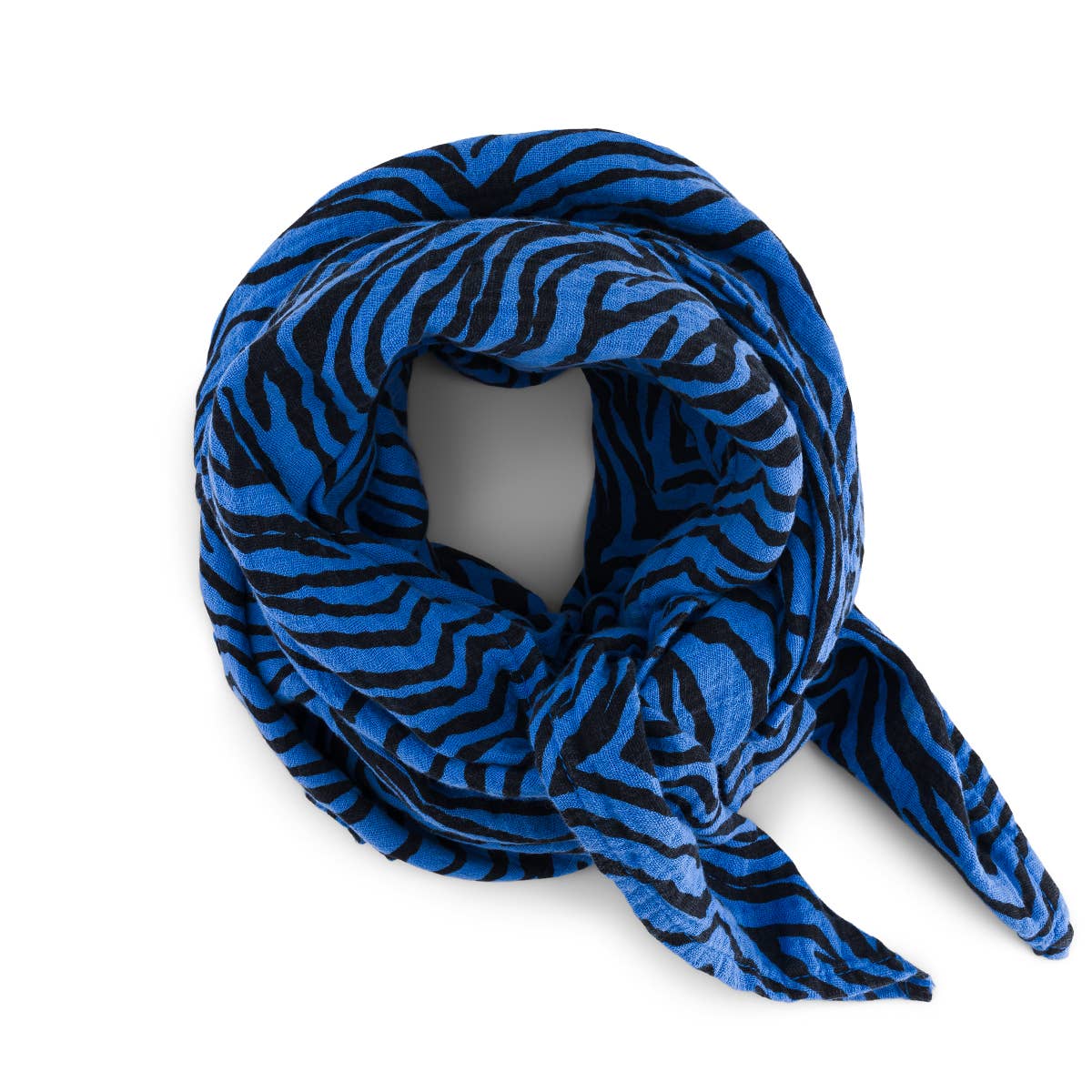 BIANCA SWADDLE ZEBROU GREEK BLUE: GREEK BLUE / ZEBROU