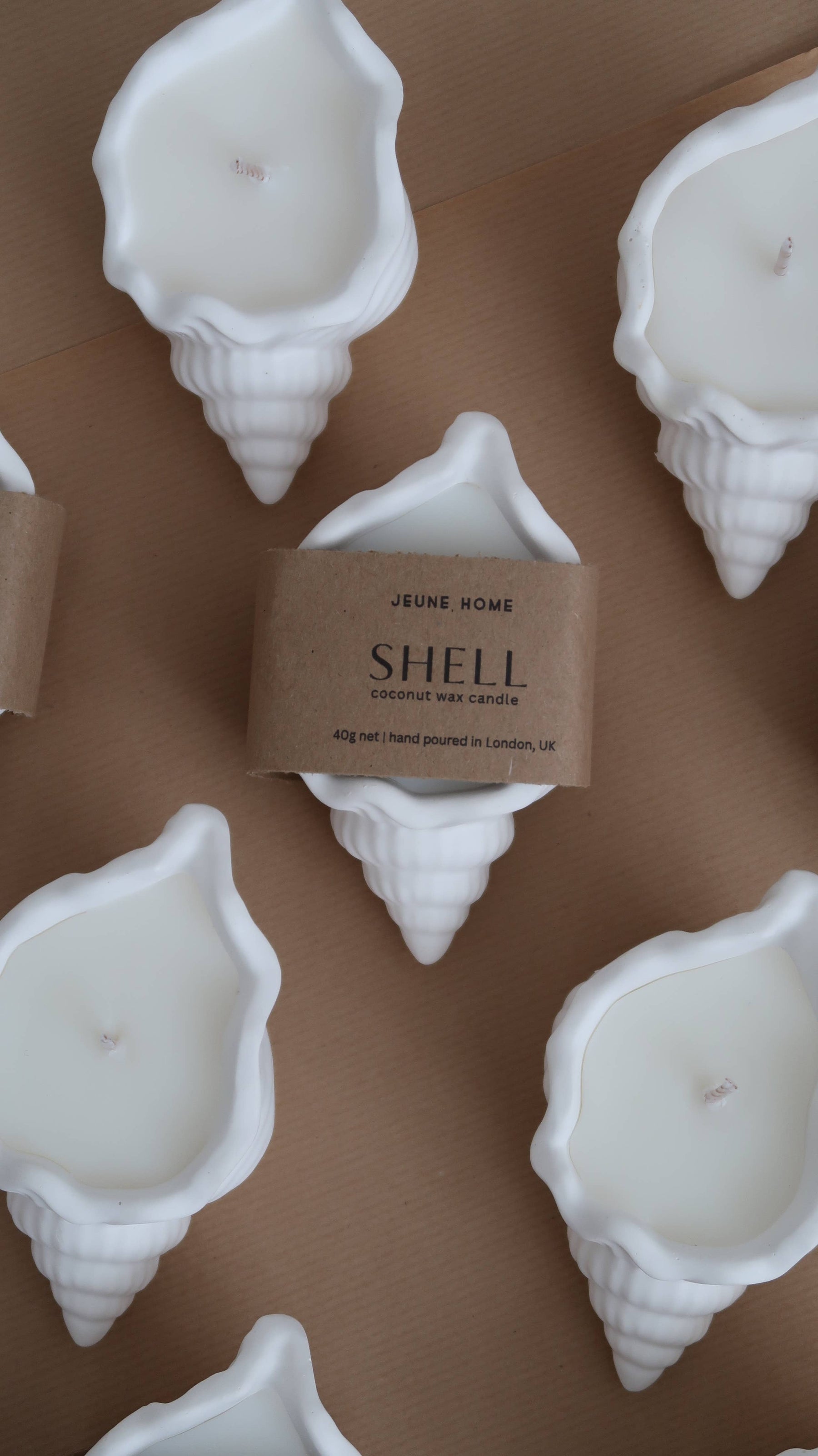 Shell candle pomegranate noir