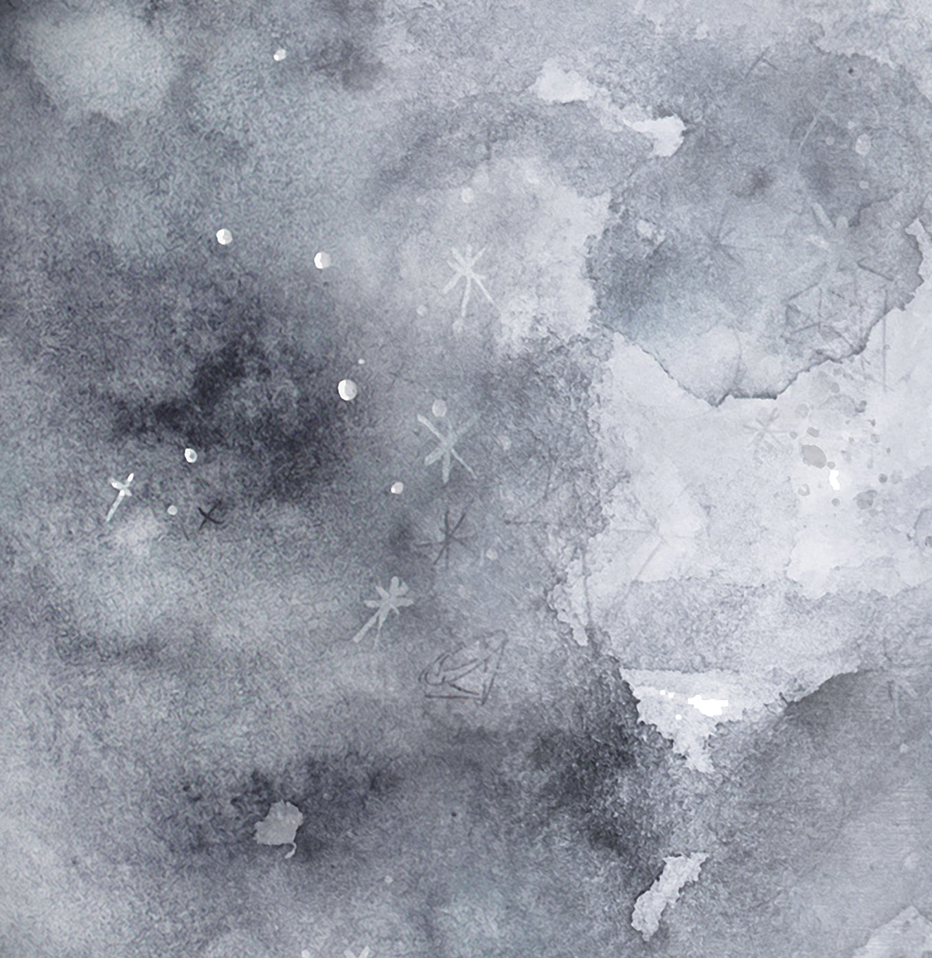 Blue Moon Watercolour Decal