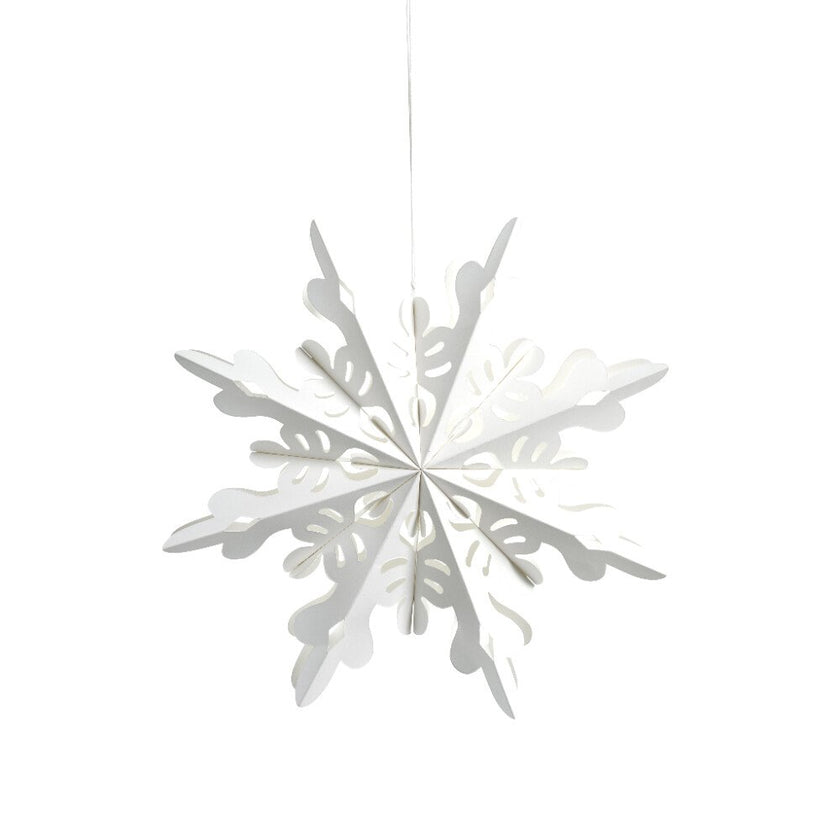 Paselle II Snowflake Paper Decoration White