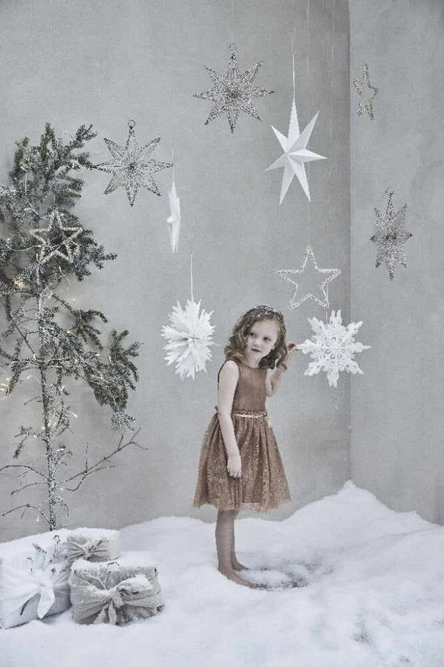 Paselle II Snowflake Paper Decoration White