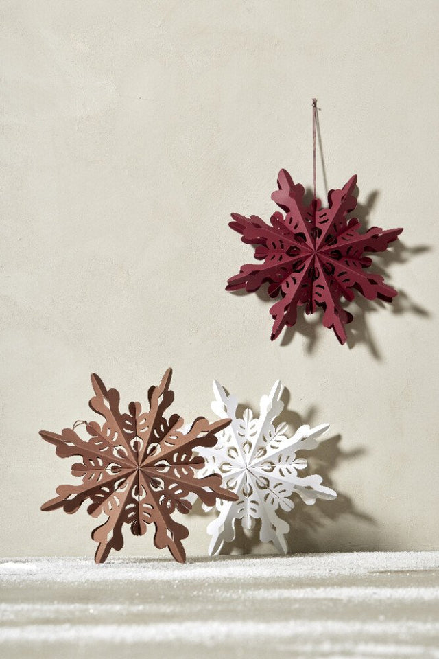 Paselle II Snowflake Paper Decoration White