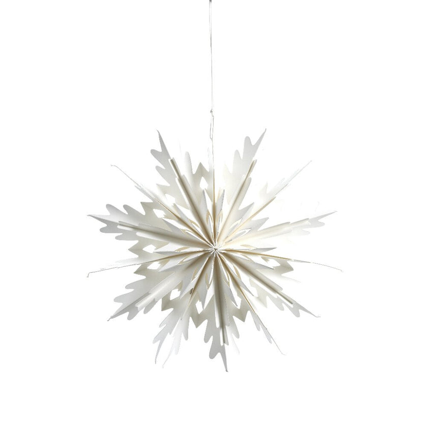Paselle Snowflake Paper Decoration White