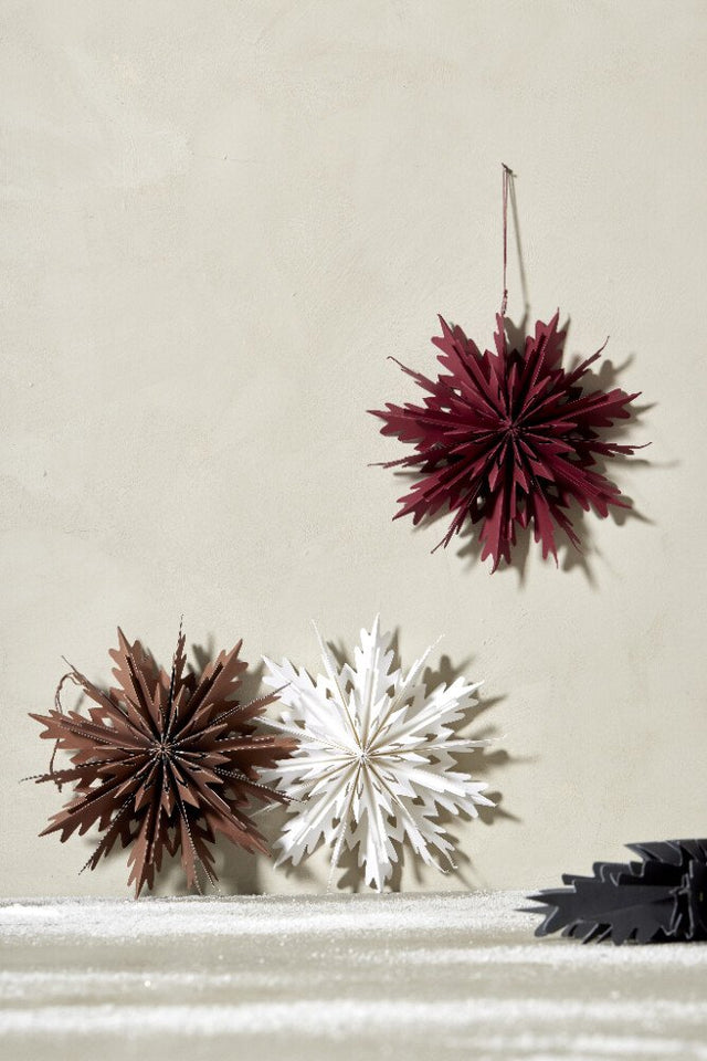 Paselle Snowflake Paper Decoration White