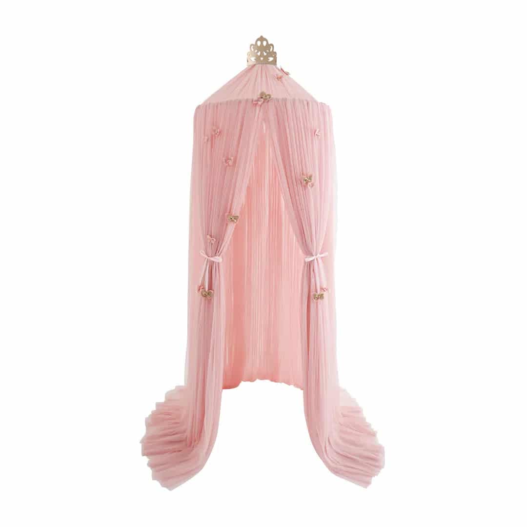 Butterfly Dreams Canopy Light Pink Gold Crown