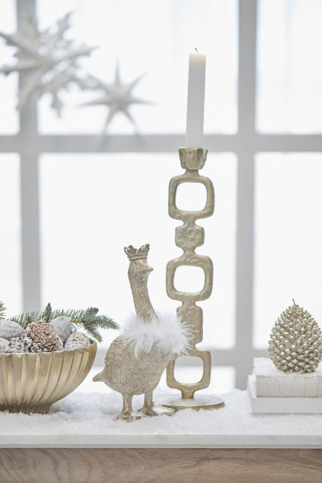 Trelia Pine Cone Candle Light Gold Small