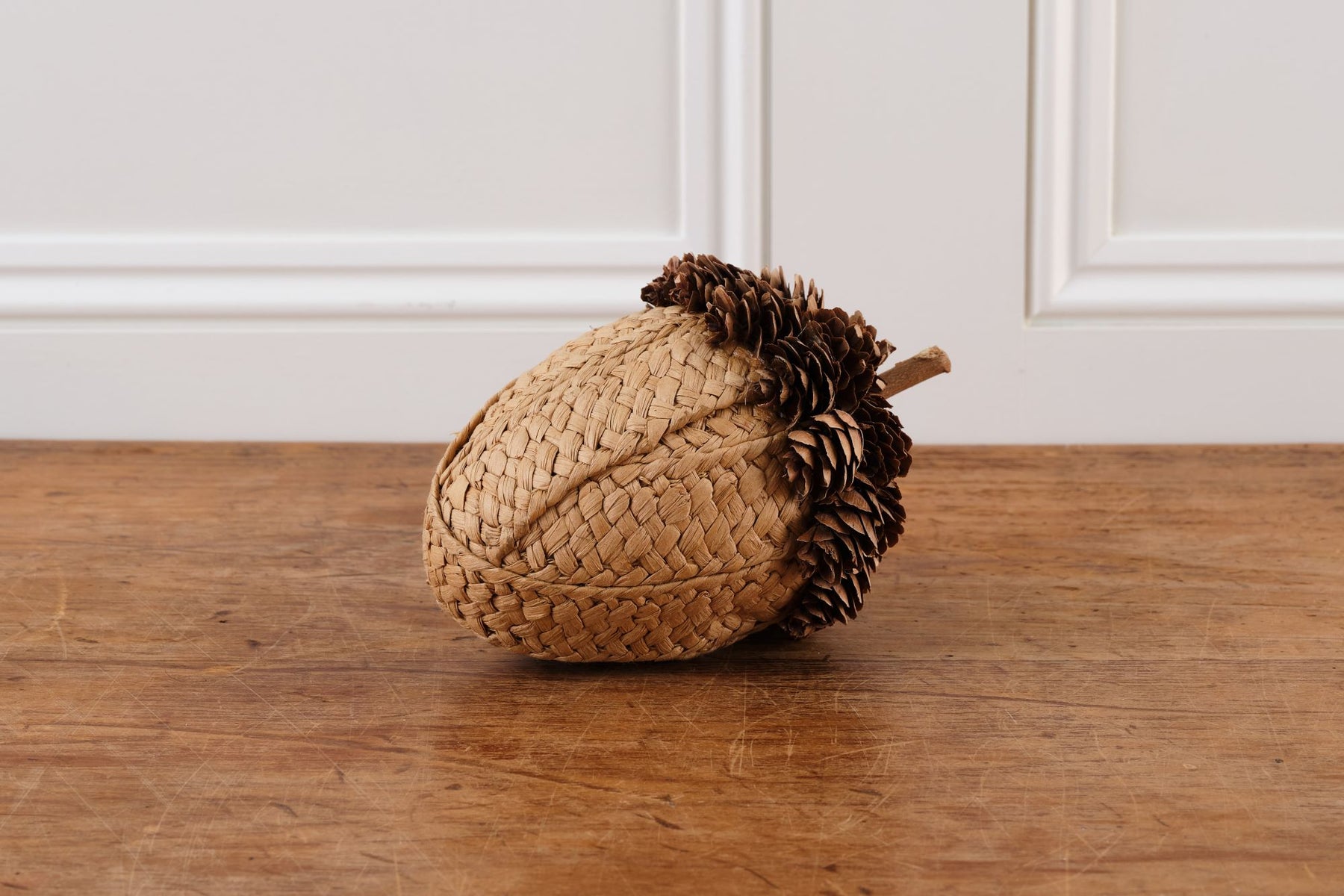 Pinecone & Fabric Acorn Natural