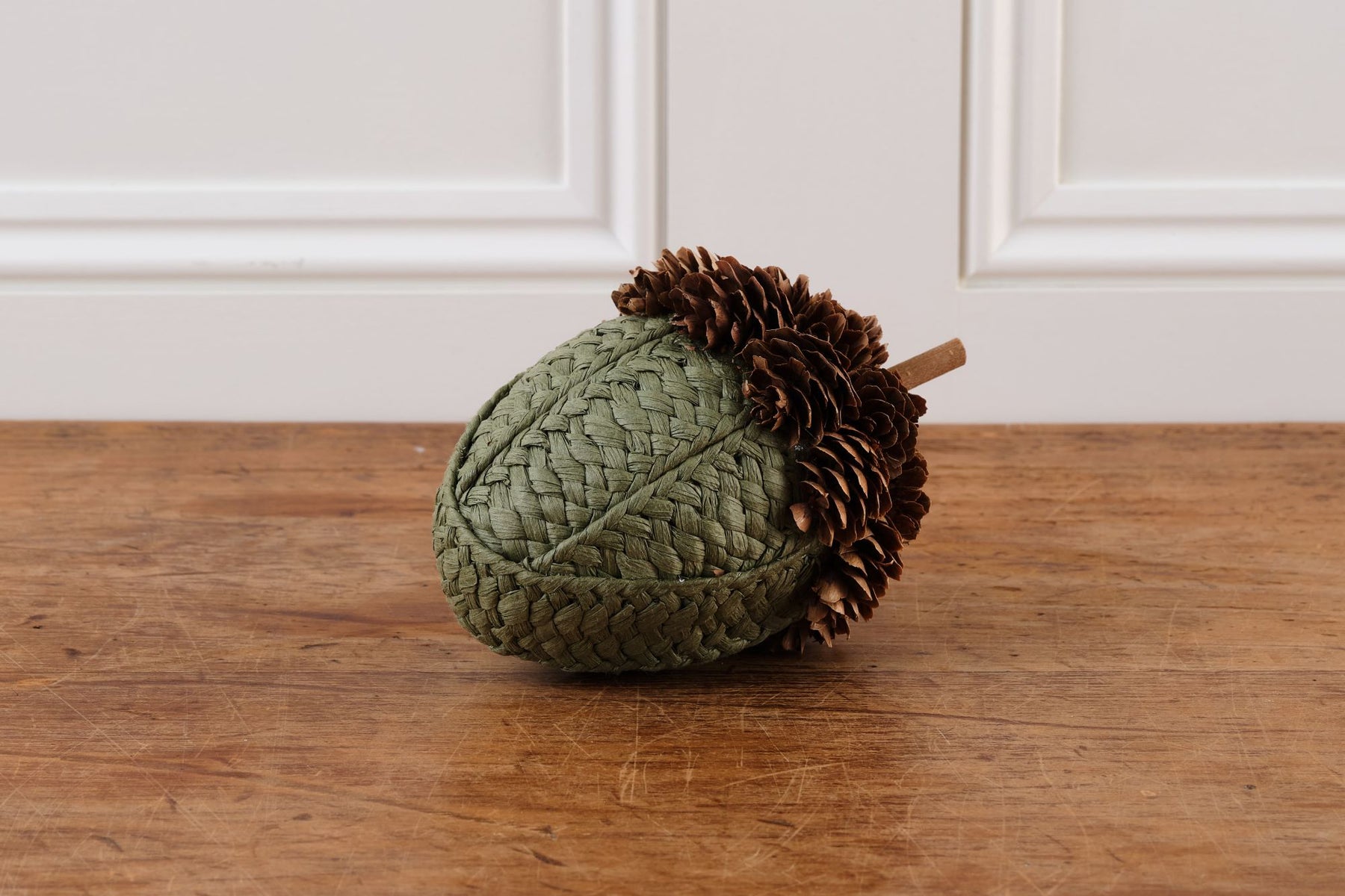 Pinecone & Fabric Acorn Green
