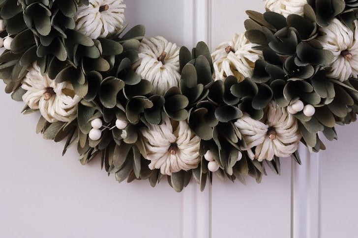 Green Pumpkin Wreath