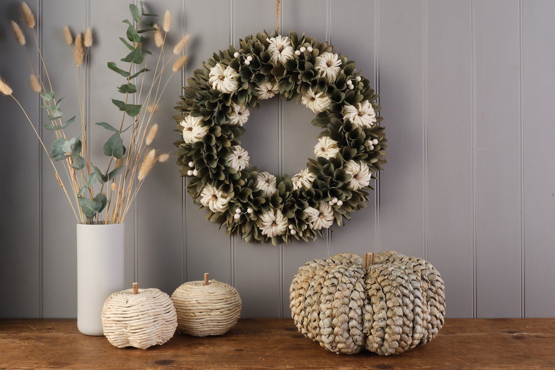 Green Pumpkin Wreath
