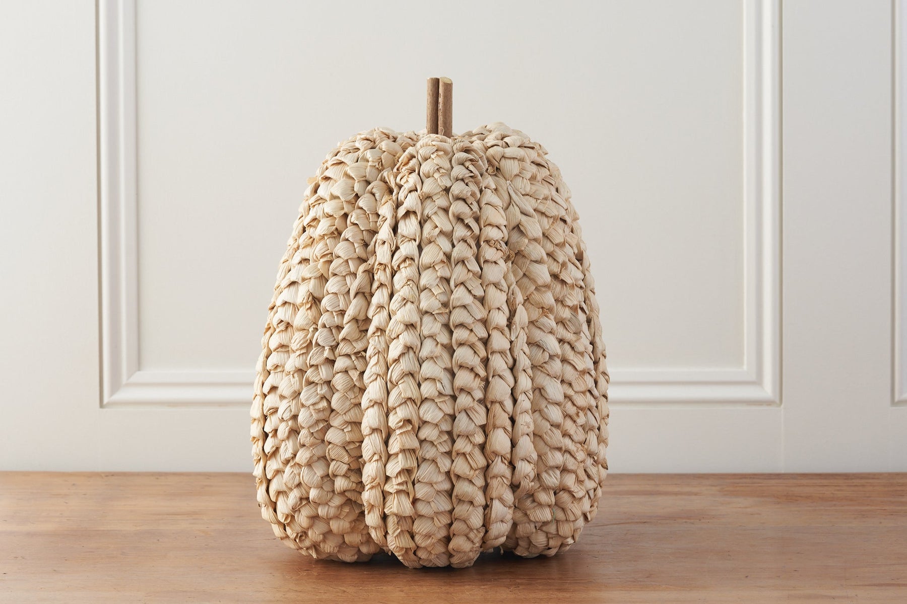 Tall Straw Pumpkin