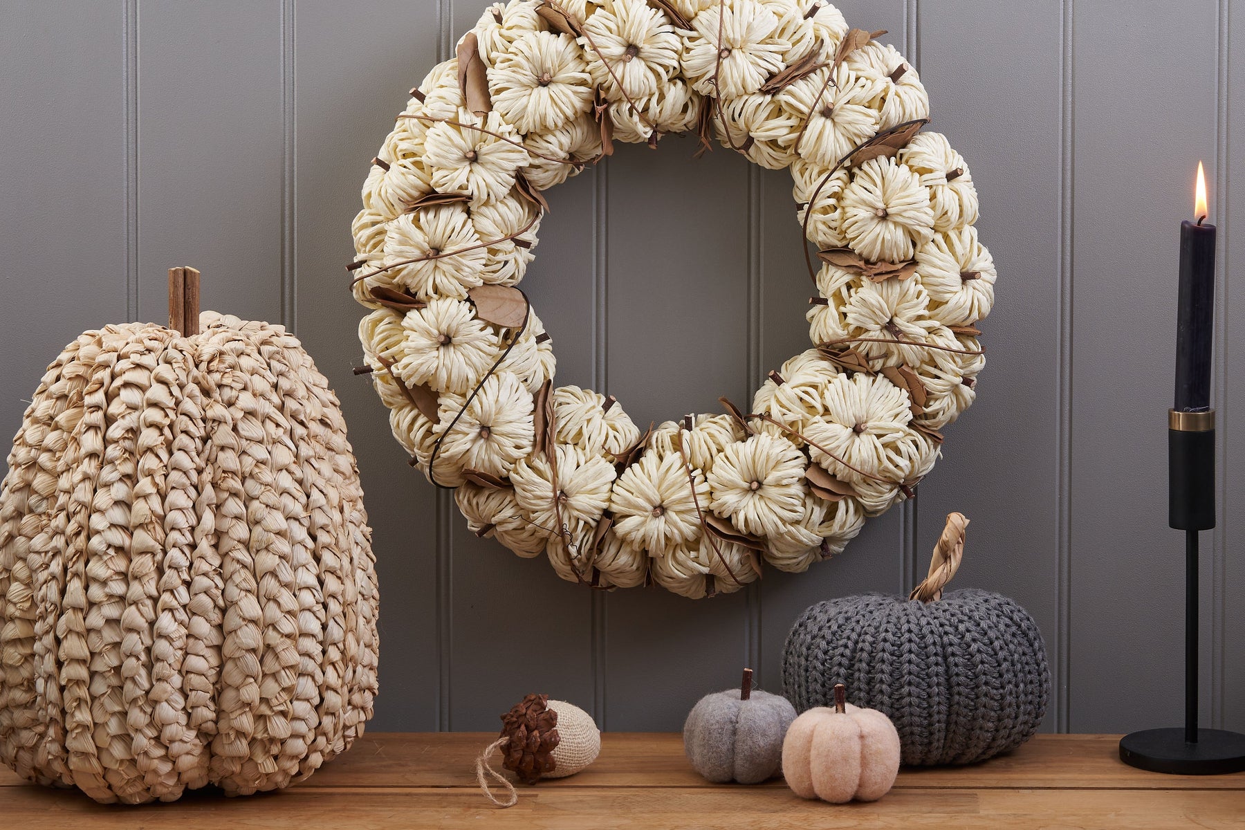 Tall Straw Pumpkin