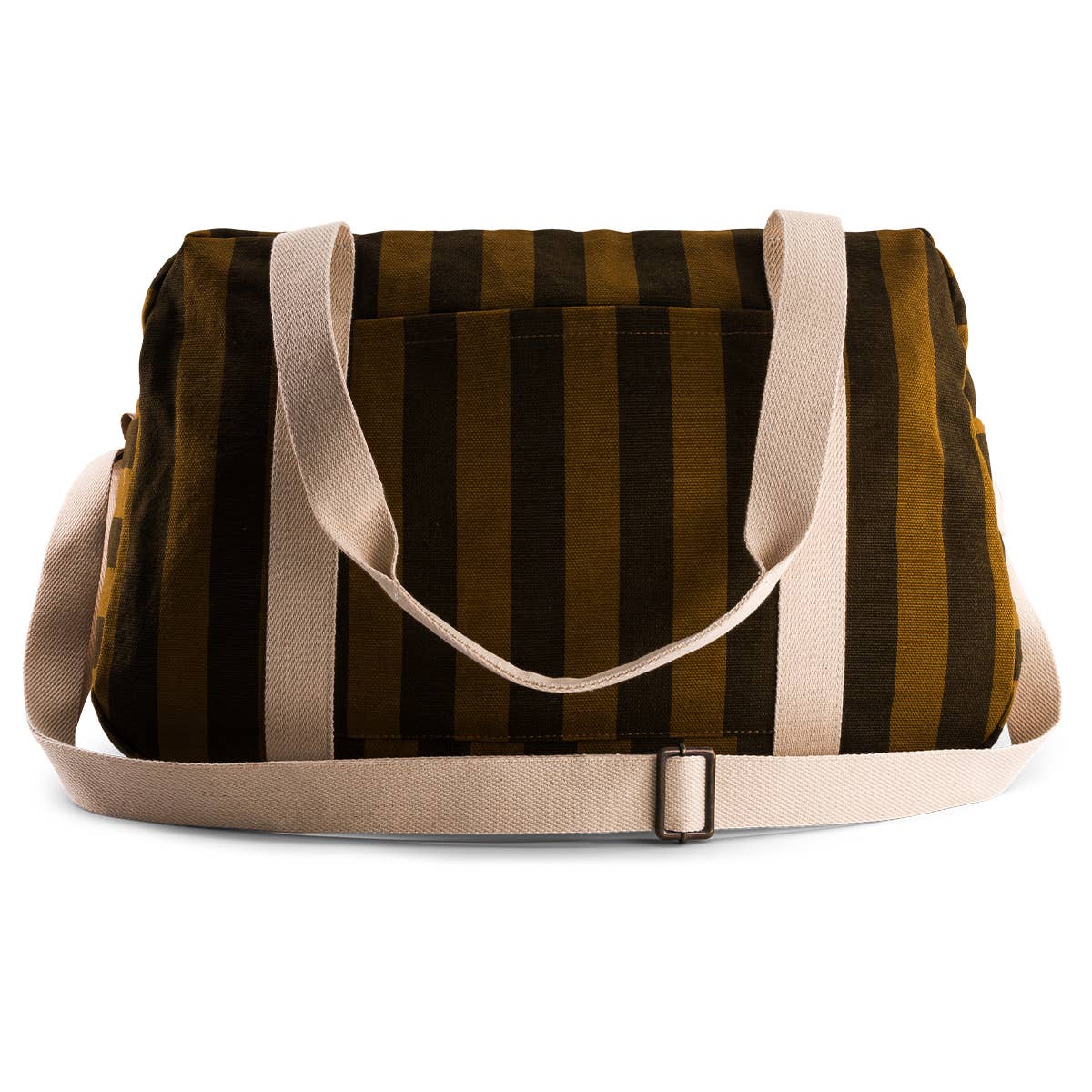 RAPHAEL DIAPER BAG - WEEKEND BAG STRIPES CUMIN: CUMIN AND BLACK / Stripe
