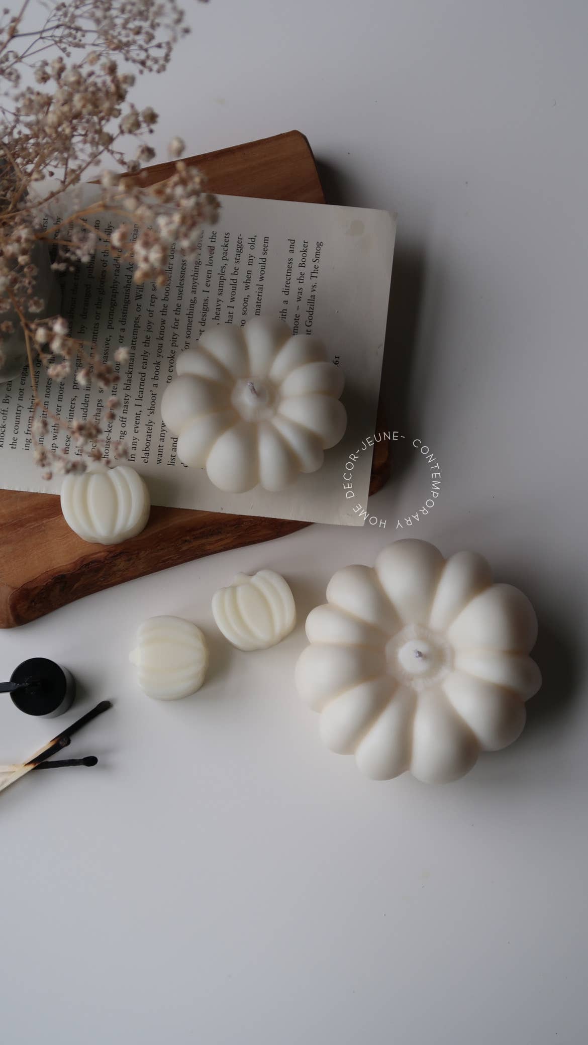 Autumn Spice Small Pumpkin Candle - Off White