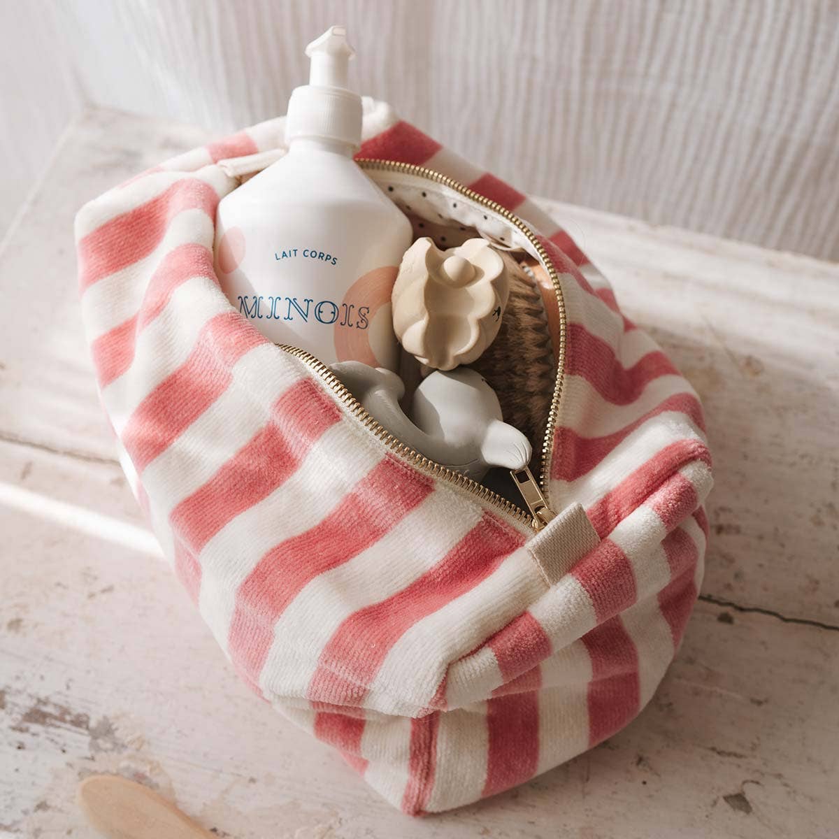 TOILETRY BAG VIC - TERRY STRAWBERRY: STRAWBERRY