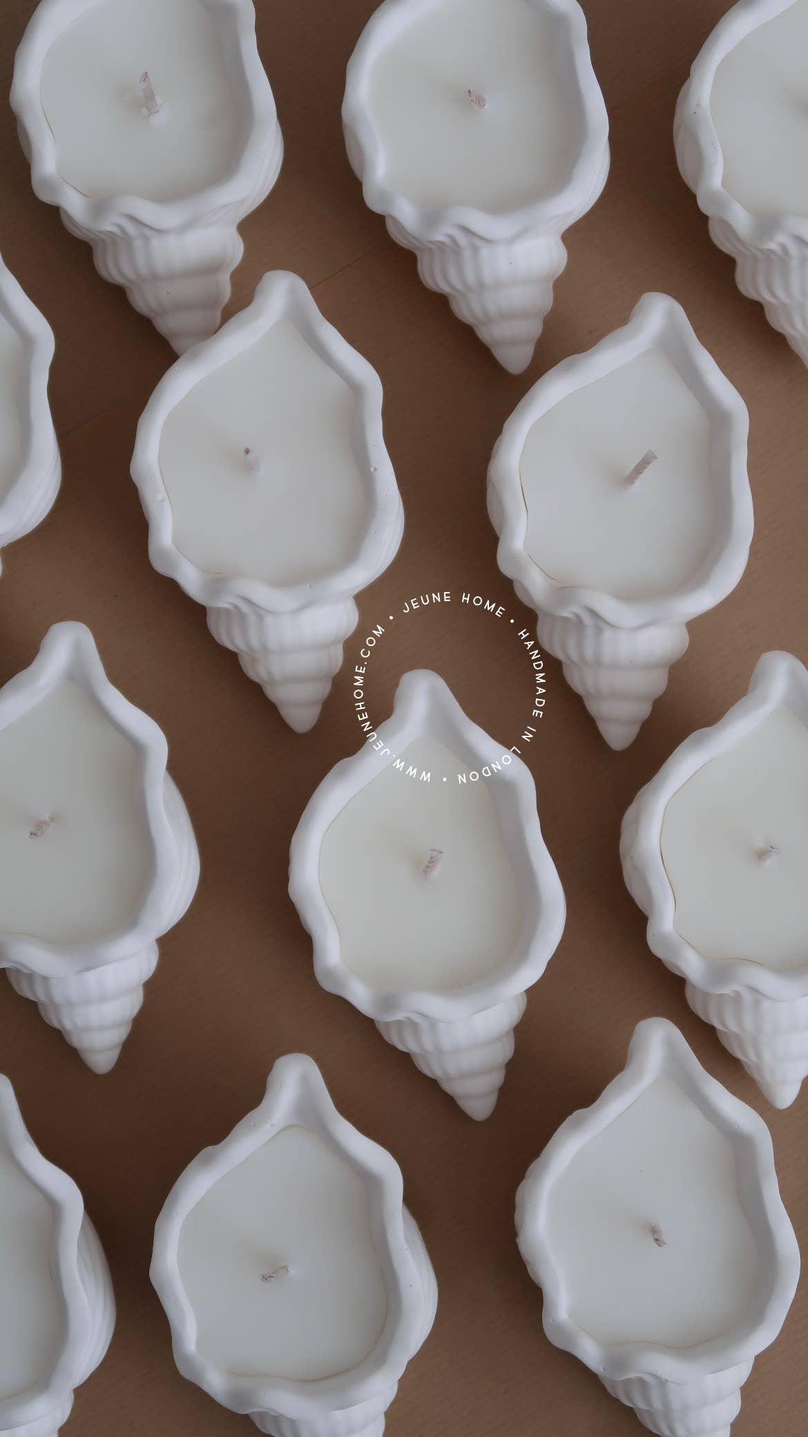 Shell candle pomegranate noir