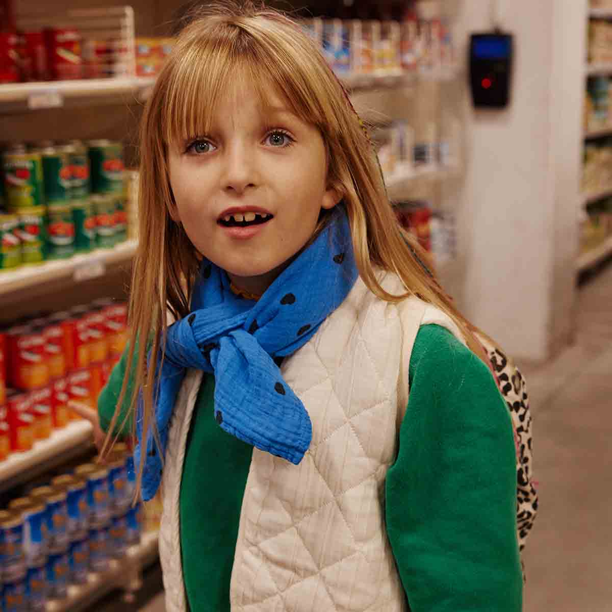 BIANCA SWADDLE HEART GREEK BLUE: GREEK BLUE / HEART