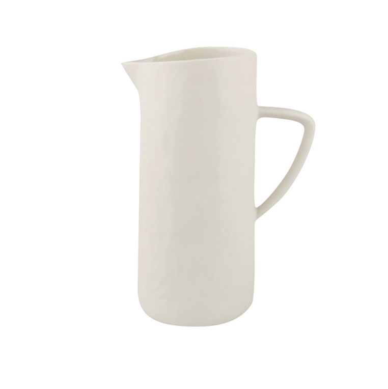 Be Home 64-34 Stoneware Pitcher White 1