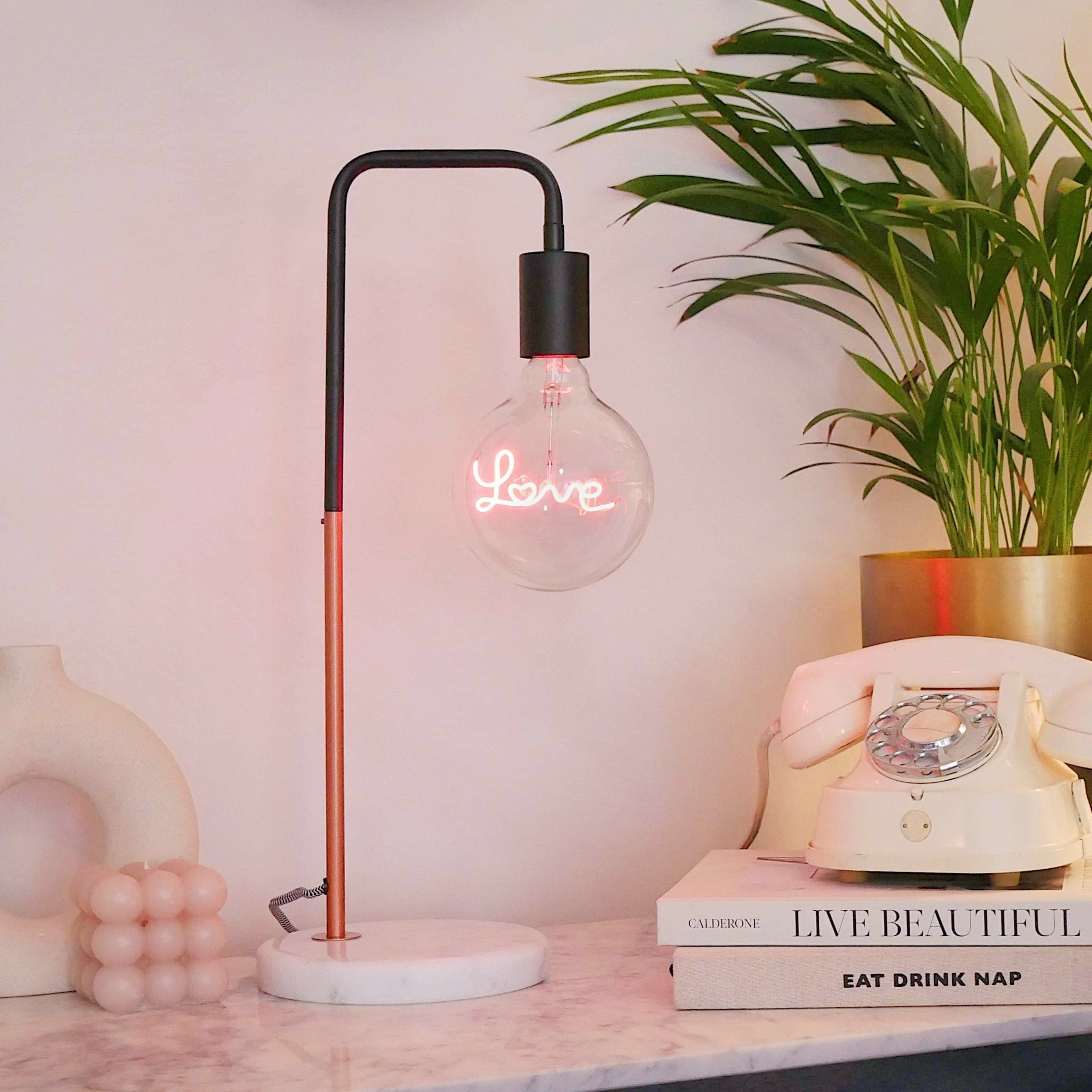 LED Dimmable Love Bulb Screw Up