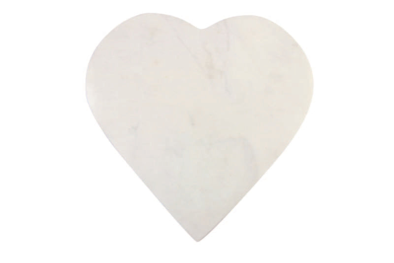 White Marble Heart Board