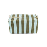 VIC TOILETRY BAG STRIPES AQUA / OLIVE: AQUA / OLIVE / STRIPES / L13*W26*H12