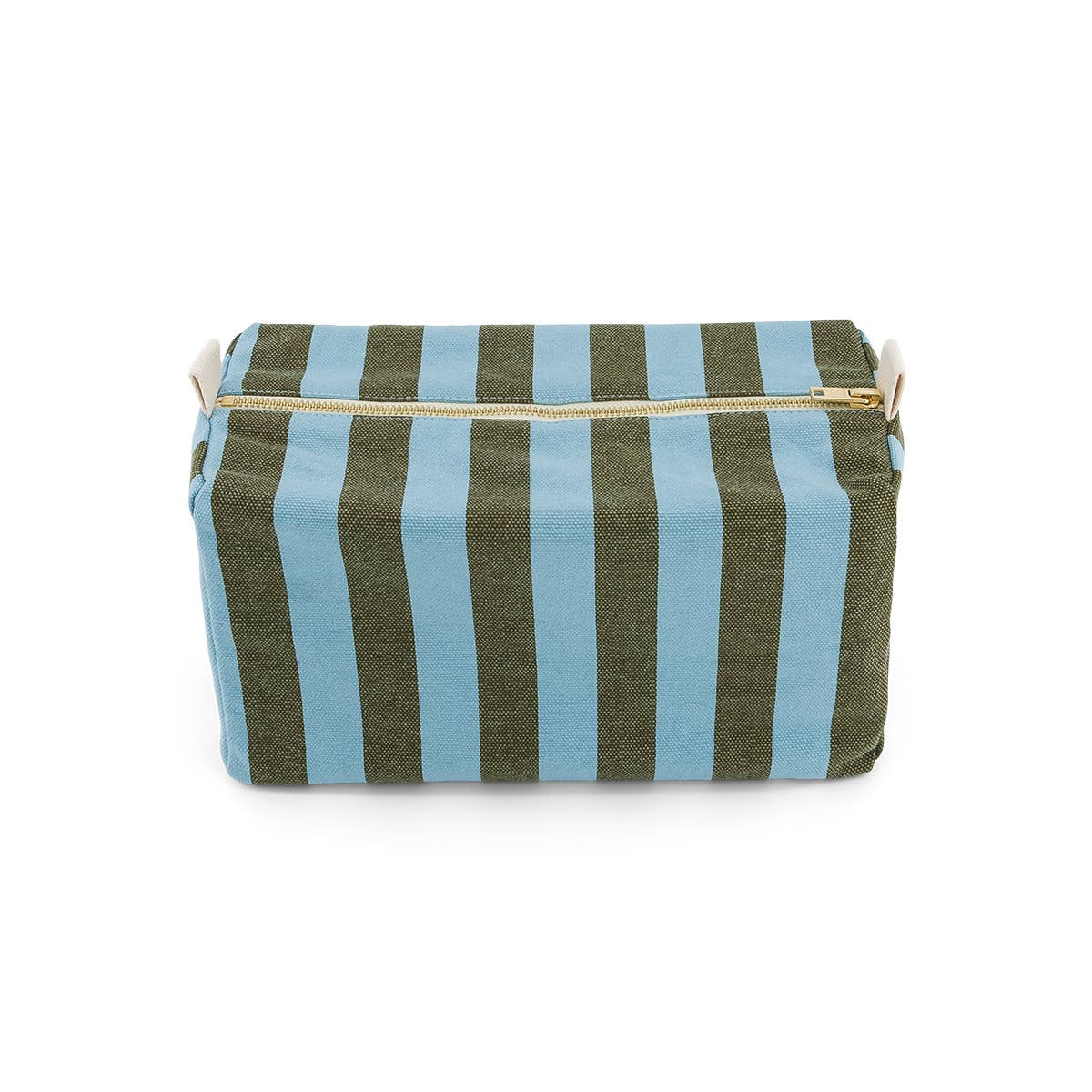 VIC TOILETRY BAG STRIPES OLIVE / BLUE