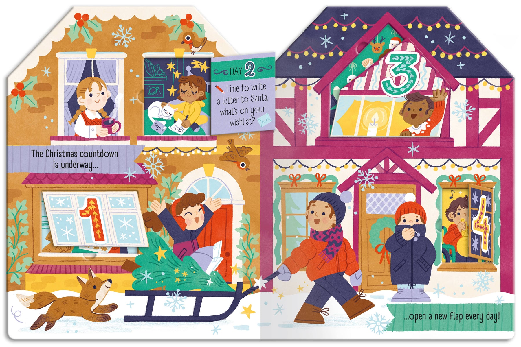 Christmas Concertina Book - Christmas Village