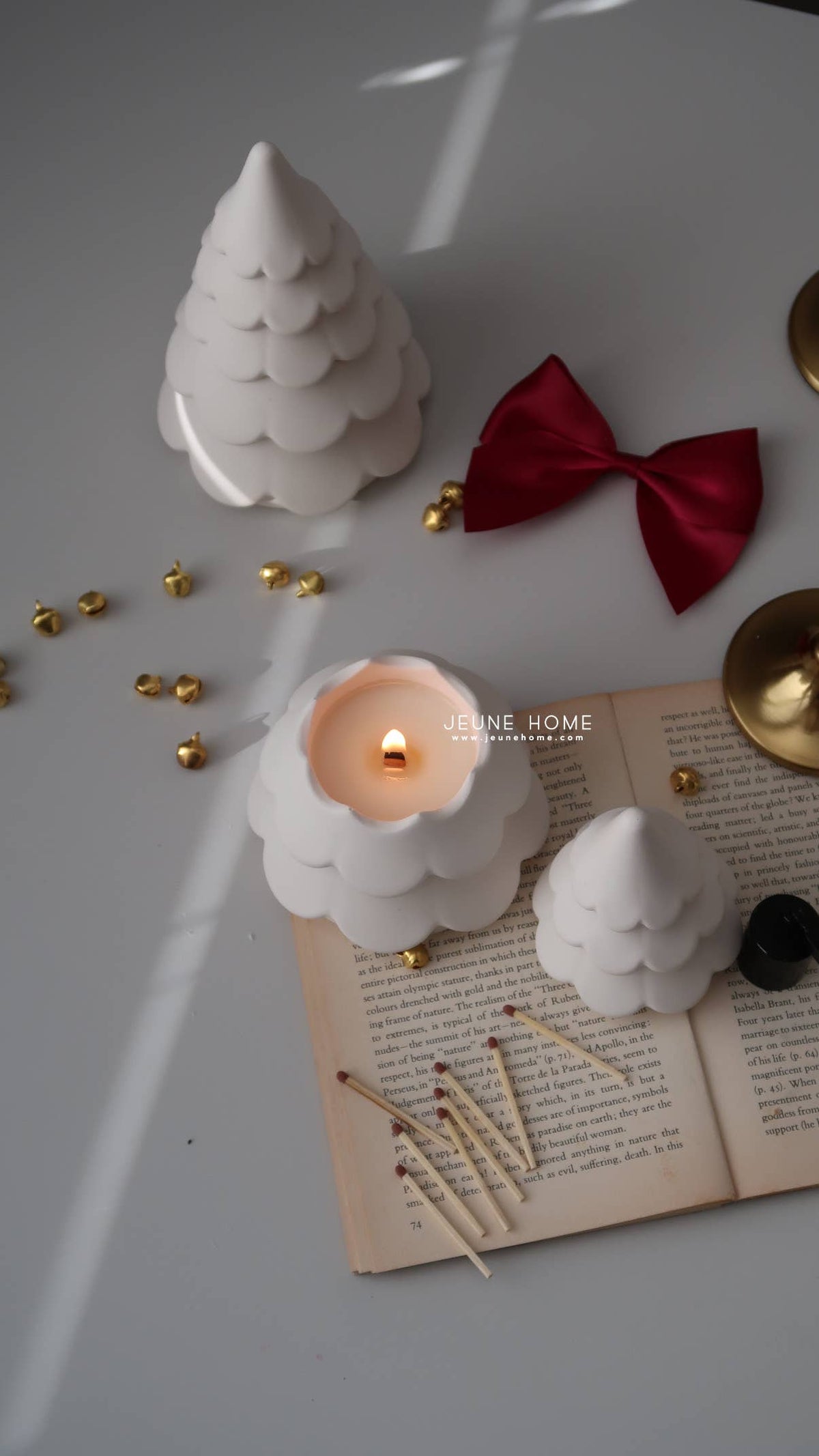 Christmas Tree Shaped Candle with Lid - Christmas Tree