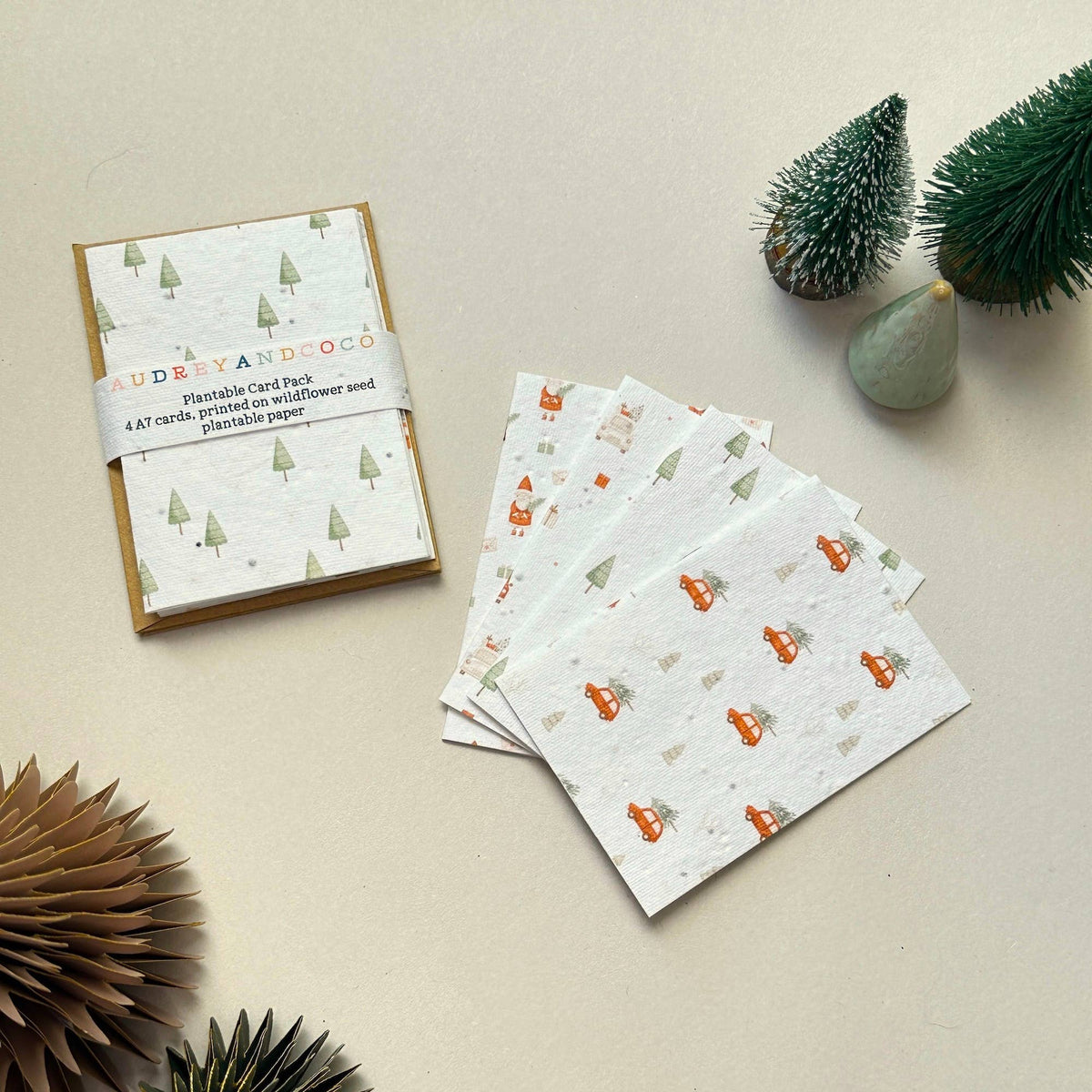 Mini A7 Plantable Wildflower Seed Christmas Card 4 pack