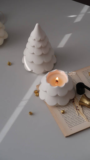 Christmas Tree Shaped Candle with Lid - Christmas Tree
