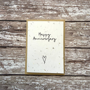 Happy anniversary plantable card