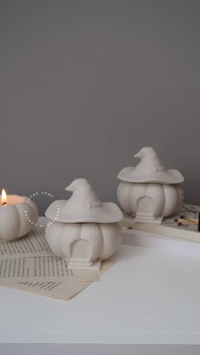 Witch House Pumpkin Candle