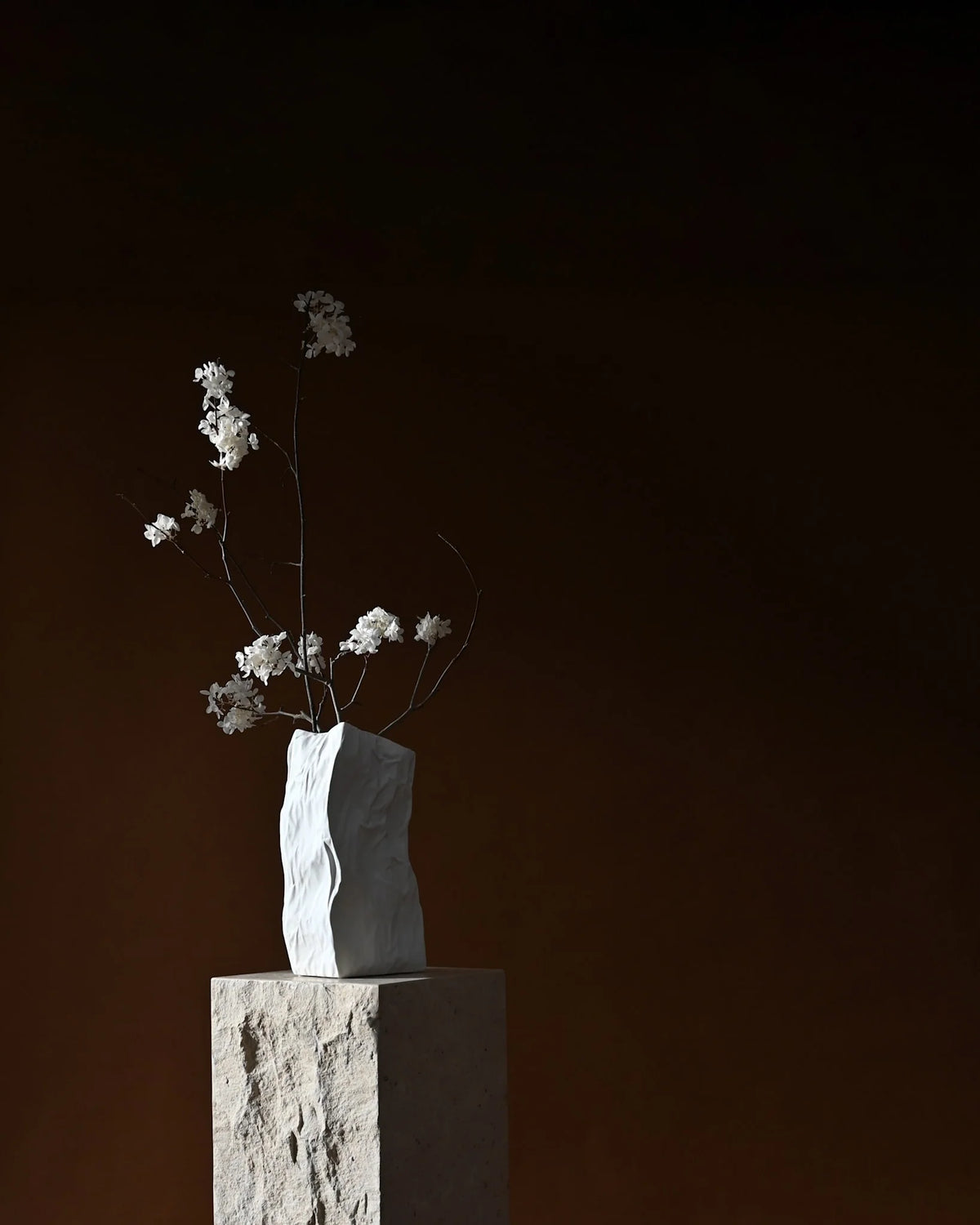 Kami Vase Medio Bone White
