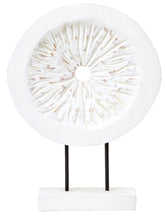 Fidel Small Distressed White Mango Wood Sculpture