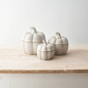 Glazed Pumpkin Container, 12cm