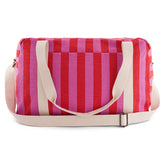 RAPHAEL DIAPER BAG - WEEKEND BAG STRIPES ORCHID/ TOMATO