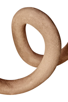 Dunas Large Textured Beige Loop Sculpture