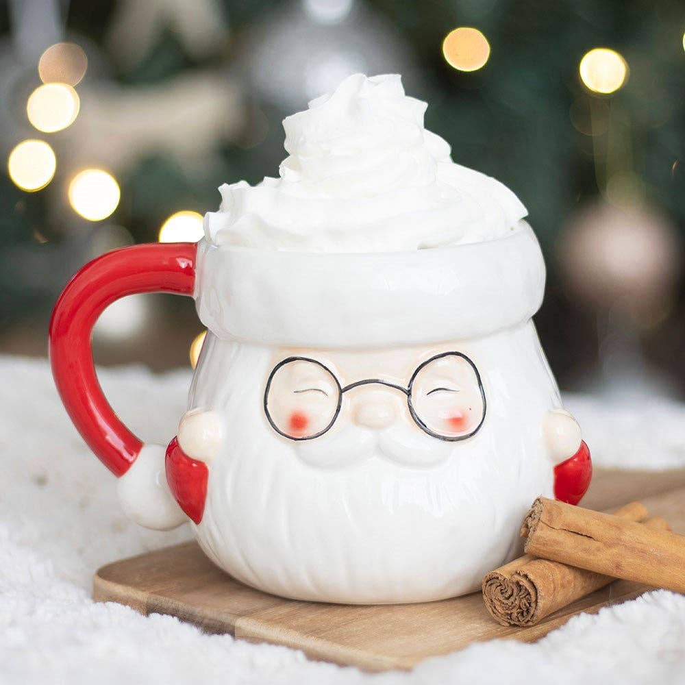 Santa Claus Shaped Christmas Mug