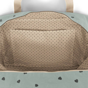 RAPHAEL DIAPER BAG - WEEKEND BAG BLUE SPRAY: BLUE SPRAY / HEART