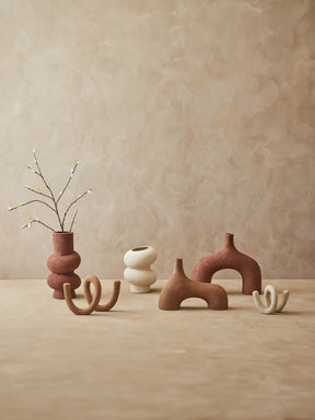 Dunas Large Textured Beige Loop Sculpture