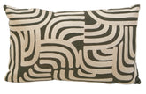 Bosie Ozella Natural And Green Rectangular Cushion